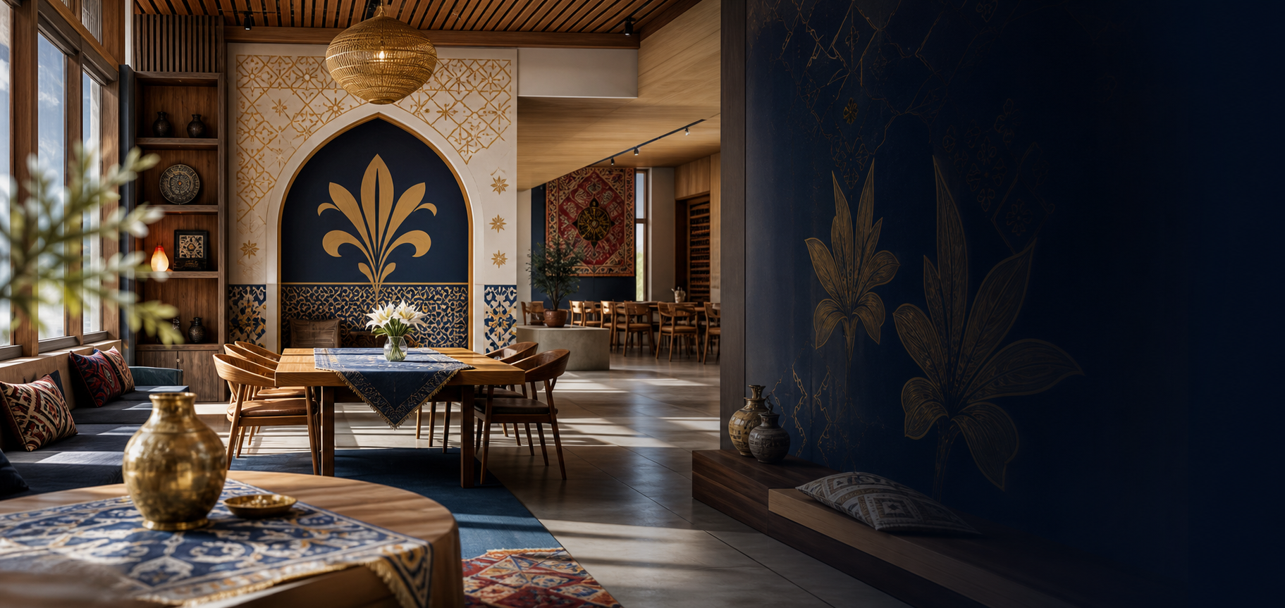 Modern community hall inspired by Bosnian cultural motifs